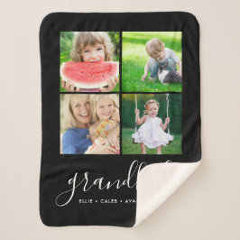 Aangepaste kleinkinderen Namen Instagram Fotocolla Sherpa Deken