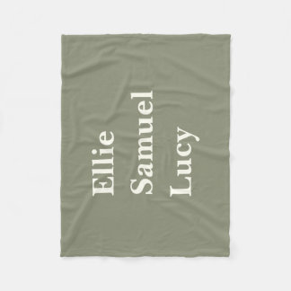 Aangepaste kleinkinderen namen stijlvol rustiek fleece deken