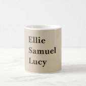 Aangepaste kleinkinderen namen stijlvol rustiek koffiemok (Center)