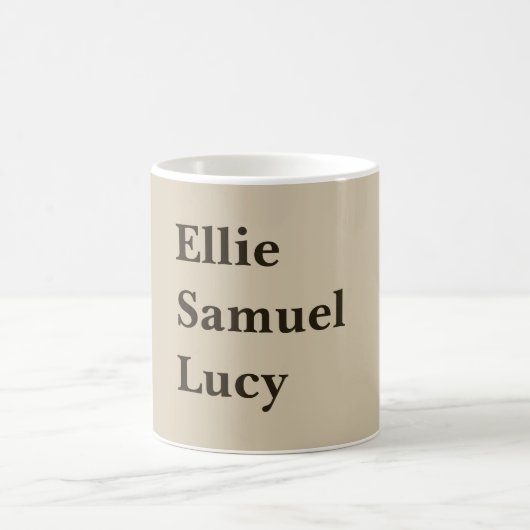 Aangepaste kleinkinderen namen stijlvol rustiek koffiemok (Center)