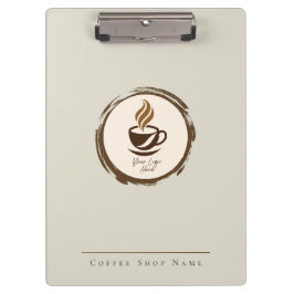 Aangepaste klembord voor koffiezaak met logo en na