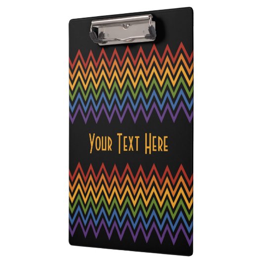 Aangepaste klembord voor Rainbow Chevron Pattern (Links)