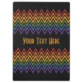Aangepaste klembord voor Rainbow Chevron Pattern (Achterkant)
