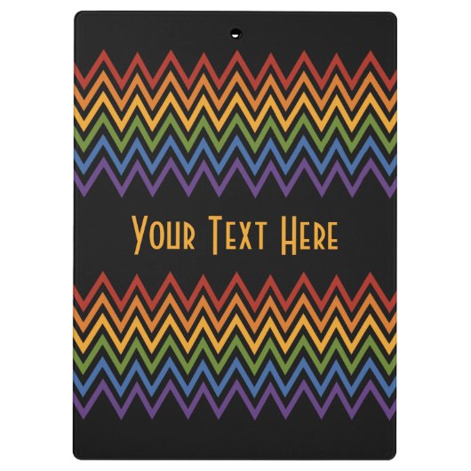 Aangepaste klembord voor Rainbow Chevron Pattern (Achterkant)