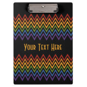 Aangepaste klembord voor Rainbow Chevron Pattern (Voorkant)