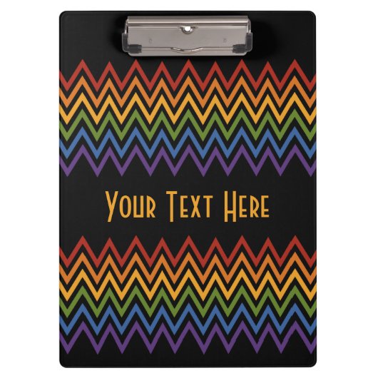 Aangepaste klembord voor Rainbow Chevron Pattern (Voorkant)