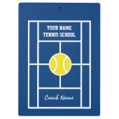 Aangepaste klembord voor tennisschool coach traine (Achterkant)