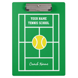 Aangepaste klembord voor tennisschool coach traine