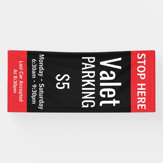 Aangepaste klepparkering spandoek (Horizontaal)