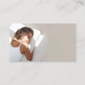 Aangepaste klepvormgeving met mattress visitekaartje (Achterkant)