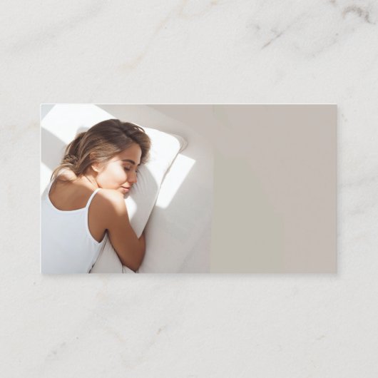 Aangepaste klepvormgeving met mattress visitekaartje (Achterkant)