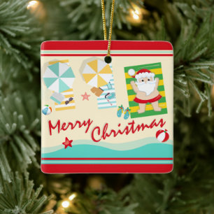 Aangepaste kletskerstman op het kerstfeest keramisch ornament