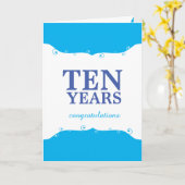 Aangepaste kleur 10 jaar werkverjaardagskaart kaart (Gele Bloem)