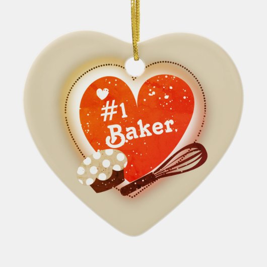 Aangepaste kleur #1 Baker Kerstboom ornament (Voorkant)