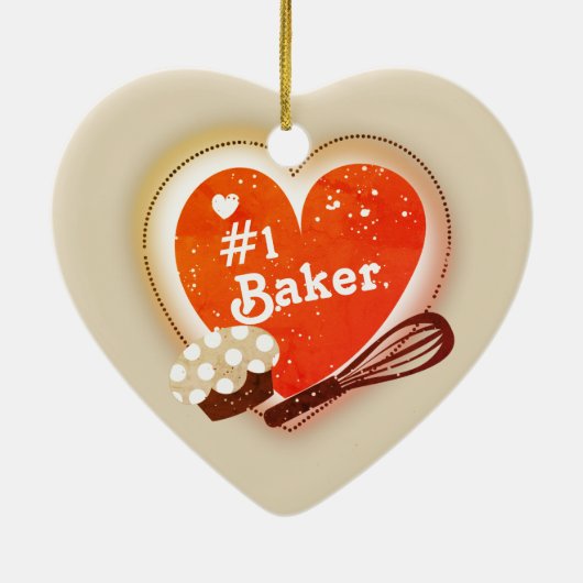 Aangepaste kleur #1 Baker Kerstboom ornament (Achterkant)