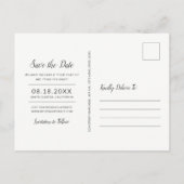 Aangepaste Kleur 4 Foto Opslaan van de datum Brief Aankondigingskaart (Achterkant)