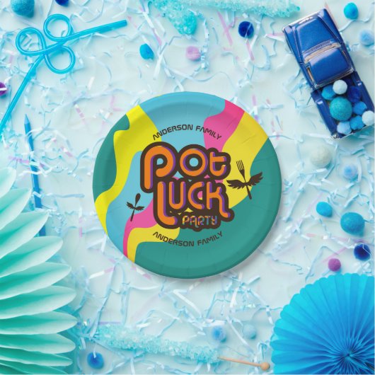 Aangepaste kleur, aangepast pakje geluk voedselfee papieren bordje (Feest)