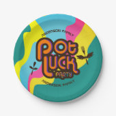 Aangepaste kleur, aangepast pakje geluk voedselfee papieren bordje (Voorkant)