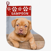 Aangepaste kleur Aangepaste persoonlijke plaatsnaa Grote Kerstsok (Voorkant)