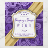 Aangepaste kleur abstracte vruchten struik cider a wijn etiket (Enkel label)