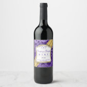 Aangepaste kleur abstracte vruchten struik cider a wijn etiket (Voorkant)