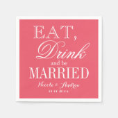 Aangepaste kleur achtergrond papier bruiloft serve servet (Voorkant)