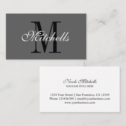 Aangepaste kleur achtergrond visitekaartsjabloon visitekaartje (Voorkant / Achterkant)