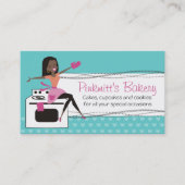 Aangepaste kleur Afrikaanse Amerikaanse vrouw chef Visitekaartje (Voorkant)