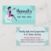 Aangepaste kleur Afrikaanse Amerikaanse vrouw die Visitekaartje (Voorkant / Achterkant)