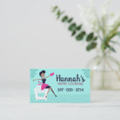 Aangepaste kleur Afrikaanse Amerikaanse vrouw die Visitekaartje (Staand voorkant)