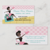 Aangepaste kleur Afrikaanse Amerikaanse vrouw die  Visitekaartje (Voorkant / Achterkant)