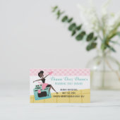 Aangepaste kleur Afrikaanse Amerikaanse vrouw die  Visitekaartje (Staand voorkant)