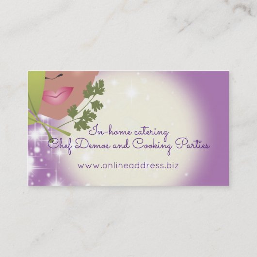 Aangepaste kleur Afrikaanse Amerikaanse vrouwelijk Visitekaartje (Achterkant)