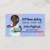 Aangepaste kleur Afro-Amerikaanse bakkerij mengkom Visitekaartje (Voorkant)