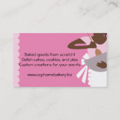 Aangepaste kleur Afro-Amerikaanse bakkerij mengkom Visitekaartje (Achterkant)