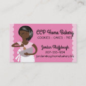 Aangepaste kleur Afro-Amerikaanse bakkerij mengkom Visitekaartje (Voorkant)