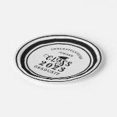 Aangepaste kleur afstuderen klasse jaar gecomprime papieren bordje (Gekanteld)