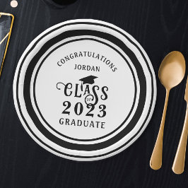 Aangepaste kleur afstuderen klasse jaar gecomprime papieren bordje