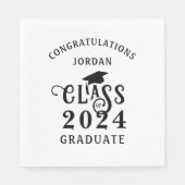 Aangepaste kleur afstuderen klasse jaar gecomprime servet (Voorkant)