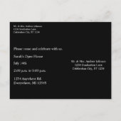 Aangepaste kleur Afstuderen klasse van gele elegan Uitnodiging Briefkaart (Achterkant)