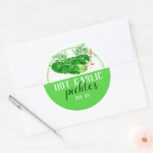 aangepaste kleur augurk ingemaakt dille augurken i ronde sticker (Envelop)