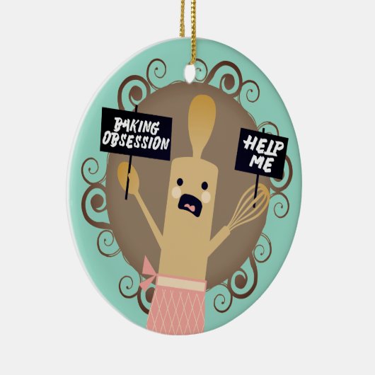 Aangepaste kleur bakken obsessie kerst ornament (Rechts)