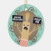 Aangepaste kleur bakken obsessie kerst ornament (Links)