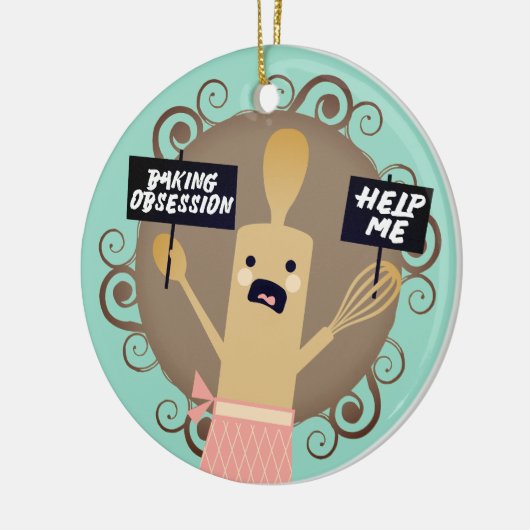 Aangepaste kleur bakken obsessie kerst ornament (Links)
