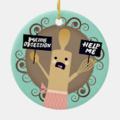 Aangepaste kleur bakken obsessie kerst ornament (Achterkant)