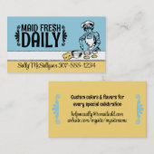 aangepaste kleur  bakkerij meisje bakken biz kaart visitekaartje (Voorkant / Achterkant)