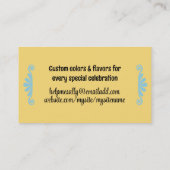 aangepaste kleur  bakkerij meisje bakken biz kaart visitekaartje (Achterkant)