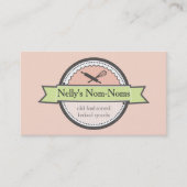 Aangepaste kleur Bakkerij Rolling Pin Bak Bakken Visitekaartje (Voorkant)