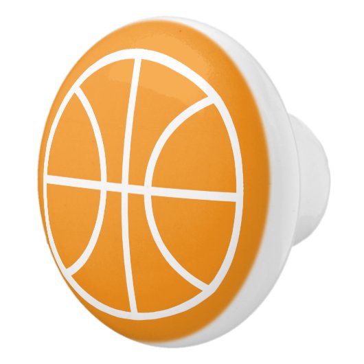 Aangepaste kleur basketbal keramische knop (Rechts)