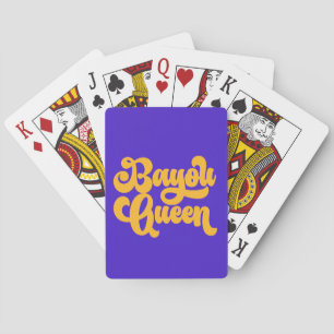 Aangepaste kleur Bayou Queen Louisiana Cajun Retro Pokerkaarten